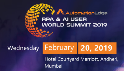 RPA & AI User World Summit 2019, Mumbai