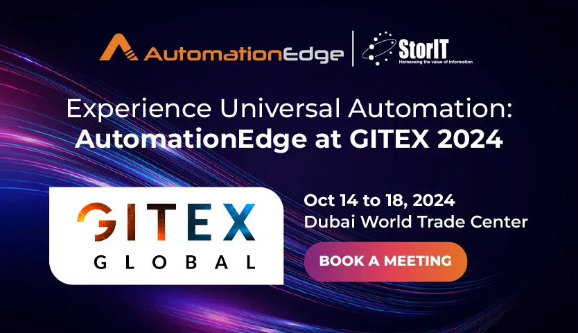 AutomationEdge at GITEX 2024 | Oct. 14-18 | Dubai World Trade Centre